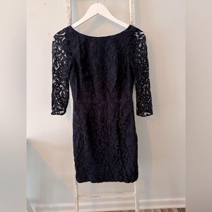 J. Crew - navy lace dress